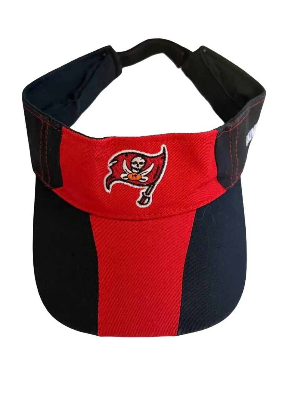 Tampa Bay Buccaneers Visor Raymond James Stadium Red Black Adjustable Cotton Hat